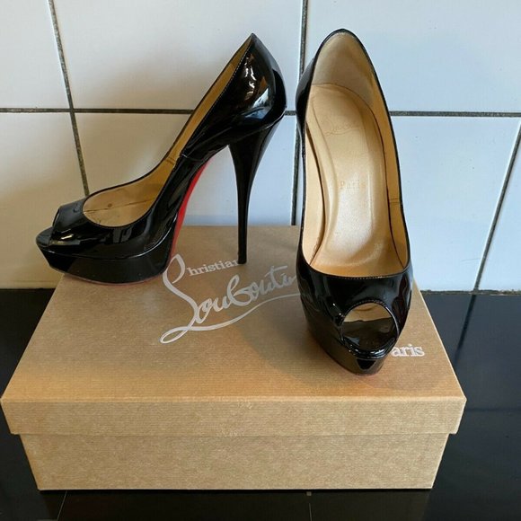 black peep toe platform